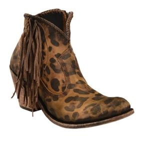 Liberty Black cheetah print booties